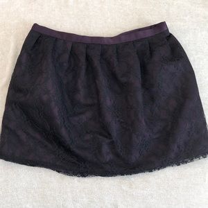 Purple skirt with black lace